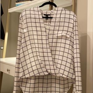 High low squared blouse